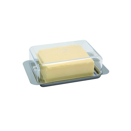 Dóza na maslo APS 16 × 9,5 cm, nerez/plast