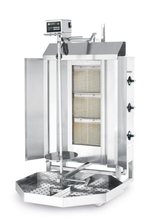 Plynový gril na kebab, HENDI, Profi Line, 9,75kW, 470x550x(H)960mm