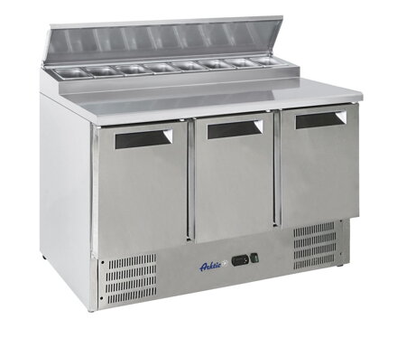 3-Dverový chladený stôl s výsuvom, Arktic, 1365x695x(H)955mm