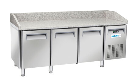 Chladiaci pult na pizzu s 3 dverami, Arktic, 600x400, 186L, 220-240V/450W, 2025x800x(H)1040mm