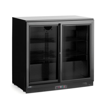 Barová chladnička s dvojitými posuvnými dverami, Arktic, 158L, Čierna, 220-240V/160W, 900x520x(H)870mm