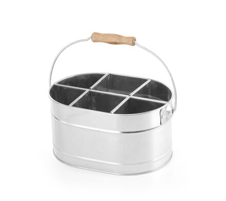 Nádoba v tvare vedra na príbory a servítky, HENDI, 245x180x(H)130mm