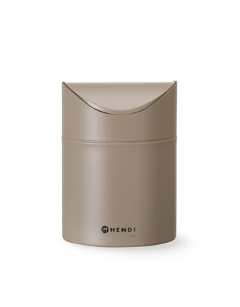 Stolný kôš na odpadky s pohyblivým krytom, HENDI, 1,2L, Béžová, ⌀120x(H)165mm