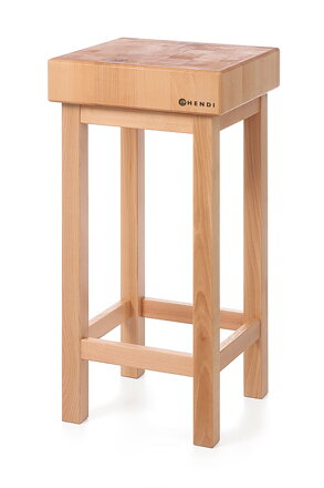 Drevený mäsiarsky klát so základňou, HENDI, 500x400x(H)200mm