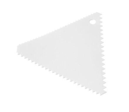 Trojuholníková cukrárska stierka hrebeň – súprava 6 ks, HENDI, úzke rozstupy, 6 ks, 110x110x(H)mm