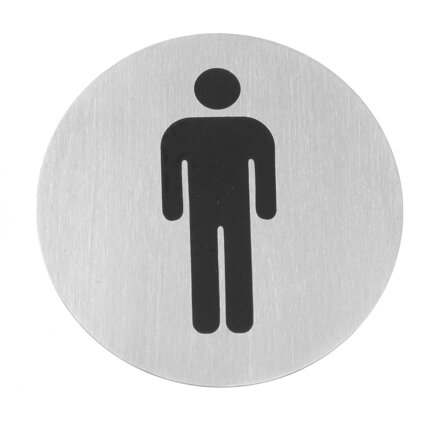 Informačná tabuľka na dvere, HENDI, muži, ⌀75mm