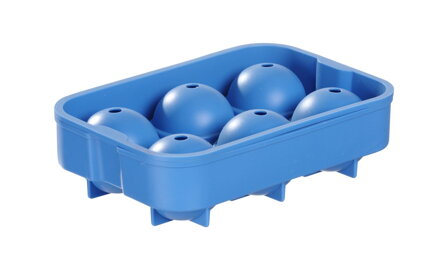 Formičky na ľad v tvare gúľ, BarUp, Modrá, 180x125x(H)50mm