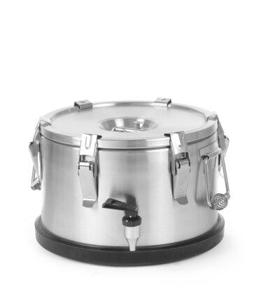 Izolačný prenosný termos – s kohútikom, HENDI, Profi Line, 10L, ⌀330x(H)220mm