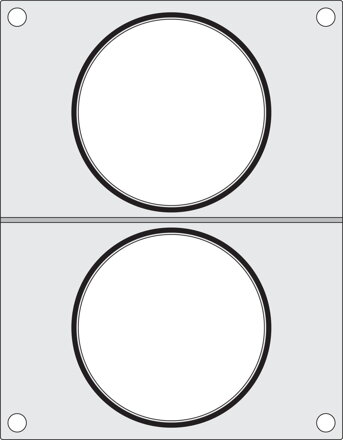 Matrica pre zváračku, HENDI, 2x nádoba na polievku ø115 mm