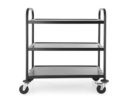 Servírovací vozík matný čierny, HENDI, 905x585x(H)945mm