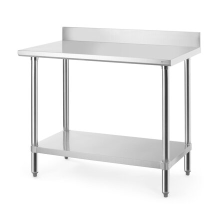 Pracovný stôl s protišmykovou lištou, HENDI, Budget Line, 1000x600x(H)950mm