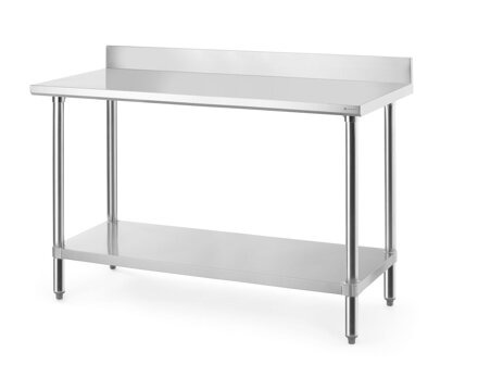 Pracovný stôl s protišmykovou lištou, HENDI, Budget Line, 1400x600x(H)950mm