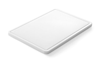 Univerzálna doska na krájanie s drážkou, HENDI, Biela, 355x250x(H)15mm