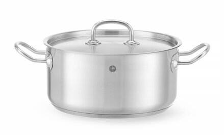Varný hrniec nízky – s vekom, HENDI, Kitchen Line, 4,9L, ⌀240x(H)110mm