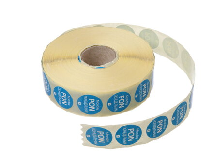 Nálepky pre bezpečnosť potravín (Food Safety) na každý deň v týždni – na jedno použitie, HENDI, 2000 ks na kotúči, 2000 ks, ⌀85x45000mm