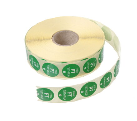 Nálepky pre bezpečnosť potravín (Food Safety) na každý deň v týždni – na jedno použitie, HENDI, 2000 ks na kotúči, 2000 ks, ⌀19xmm