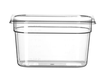 Nádoba GN 1/4, HENDI, Profi Line, GN 1/4, 5,5L, Priehľadná, 265x162x(H)200mm