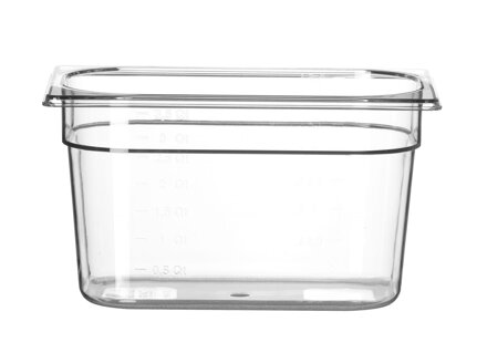 Nádoba GN 1/4, HENDI, Profi Line, GN 1/4, 4L, Priehľadná, 265x162x(H)150mm