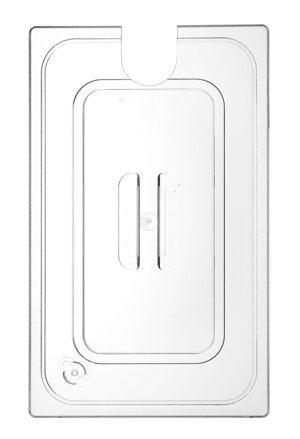 Pokrievka pre nádoby GN z polykarbonátu s otvorom na sous vide, HENDI, GN 1/1, Priehľadná, 530x325mm