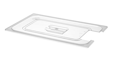 Pokrievka pre nádoby GN z polykarbonátu s otvorom na sous vide, GN 1/1, Priehľadná, 530x325mm
