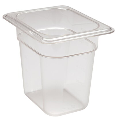 Nádoba Camwear GN 1/8 z polykarbonátu, Cambro, 1,5 l, H 150 mm, 1,5L, Priehľadná, 161x132x(H)150mm