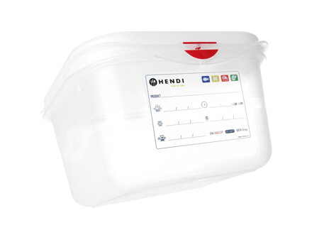 Nádoba GN 1/6 z polypropylénu, HENDI, GN 1/6, 1,7L, Priehľadná, 176x162x(H)100mm