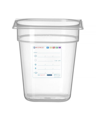 Nádoba GN 1/6, HENDI, GN 1/6, 3,4L, Priehľadná, 176x162x(H)200mm