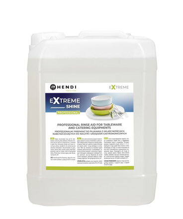 Oplachovací prostriedok Extreme Shine Professional na riad a stravovacie zariadenia, HENDI, 10 l