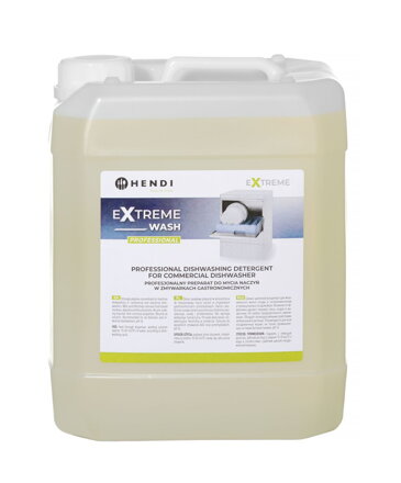 Profesionálny čistiaci prostriedok Extreme Wash na umývanie riadu pre komerčné umývačky riadu, HENDI, 10 l