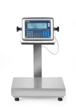 Váha s platformou LCD so stĺpcom a legalizáciou, 60 kg, TEM, 342x386x(H)534mm