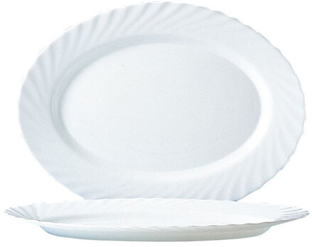 Oválna servírovacia misa Trianon, Arcoroc, 350 mm, Biela, 350x240x(H)26mm