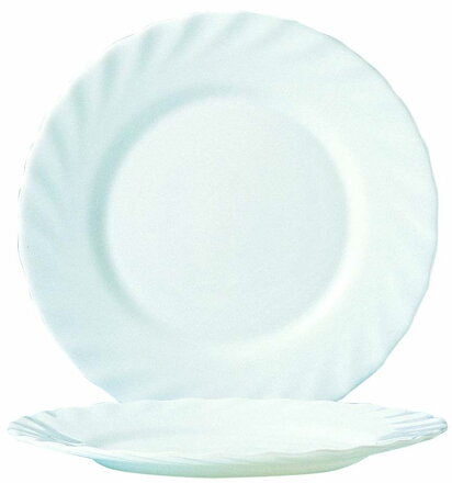 Plytký tanier Trianon, Arcoroc, ø195 mm, Biela, ⌀195x(H)16mm