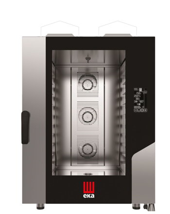 Konvektomat Millennial Black Mask Bakery, 10× 600×400 mm – elektronické ovládanie, plynová, Tecnoeka, 230V/700W, 18kW, 850x1035x(H)1231mm