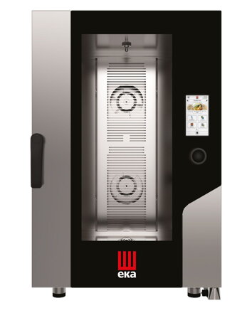 Konvektomat GASTRO s dotykovou obrazovkou 11 x GN 1/1 Elektrická s kotlom, dotykovou obrazovkou, systémom prania a sondou, Tecnoeka, 400V/19000W, 730x849x(H)1130mm