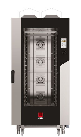 Konvektomat Millennial Touch Screen Gastro s automatickým umývacím systémom, 20× GN 1/1 – elektronické ovládanie, plynová, Tecnoeka, 230V/1450W, 30000kW, 930x1162x(H)1954mm