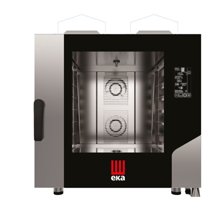 Konvektomat Millennial Black Mask Bakery, 6× 600×400 mm – elektronické ovládanie, plynová, Tecnoeka, 230V/500W, 13,5kW, 850x1035x(H)951mm
