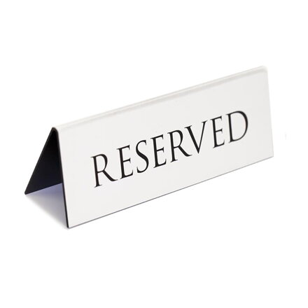 Tabuľka RESERVED - 5 ks