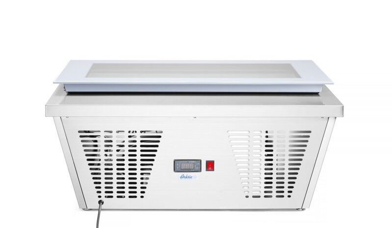 Mraznička s výkladom na zmrzlinu, Arktic, 220-240V/210W, 867x735x(H)373mm Mraznička s výkladom na zmrzlinu, Arktic, 220-240V/210W, 867x735x(H)373mm