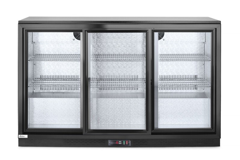 Barová chladnička s 3 posuvnými dverami, Arktic, 254L, Čierna, 220-240V/160W, 1350x520x(H)865mm