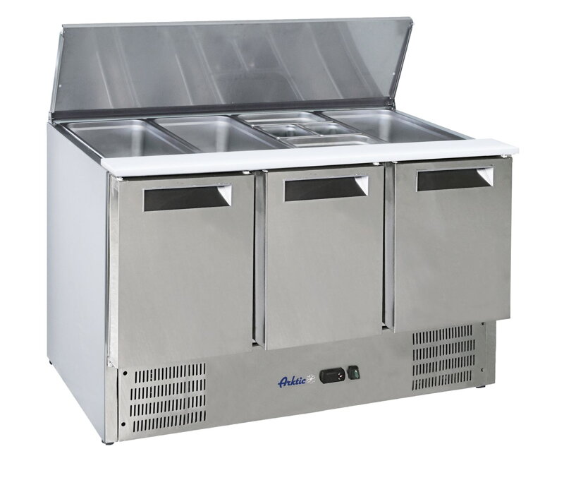 Chladiaci stôl 3-dverový so sklopným vekom, Arktic, 368L, 230V/155W, 1365x700x(H)860mm