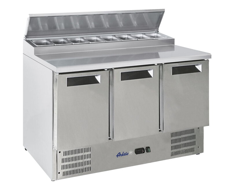 3-Dverový chladený stôl s výsuvom, Arktic, 1365x695x(H)955mm