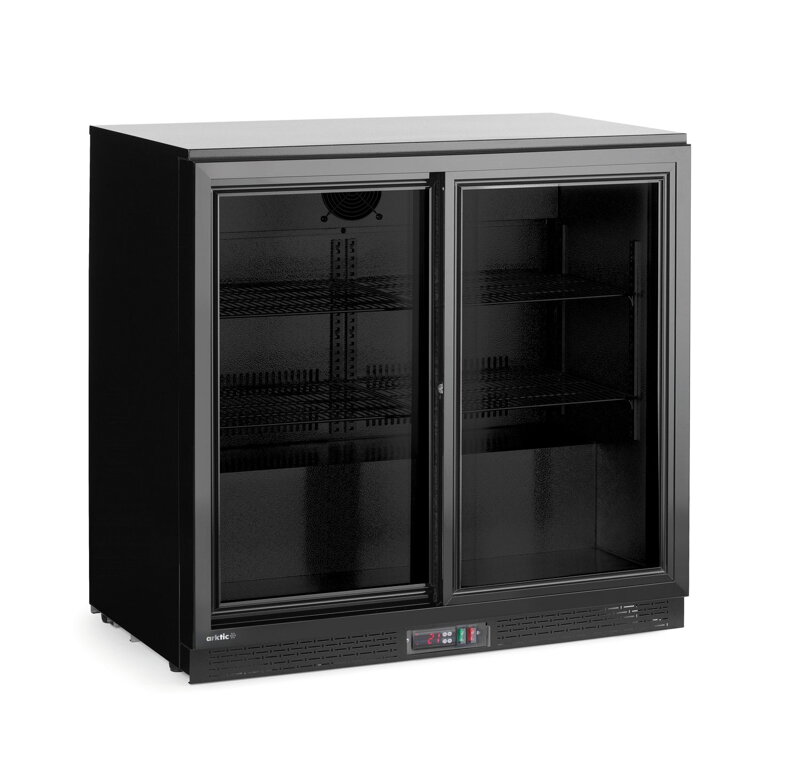 Barová chladnička s dvojitými posuvnými dverami, Arktic, 158L, Čierna, 220-240V/160W, 900x520x(H)870mm
