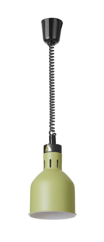 Lampa na ohrev jedál – závesná, valcová, HENDI, Zelená, 230V/250W, ⌀175x(H)250mm