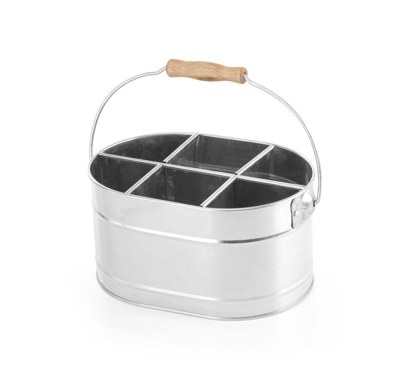 Nádoba v tvare vedra na príbory a servítky, HENDI, 245x180x(H)130mm