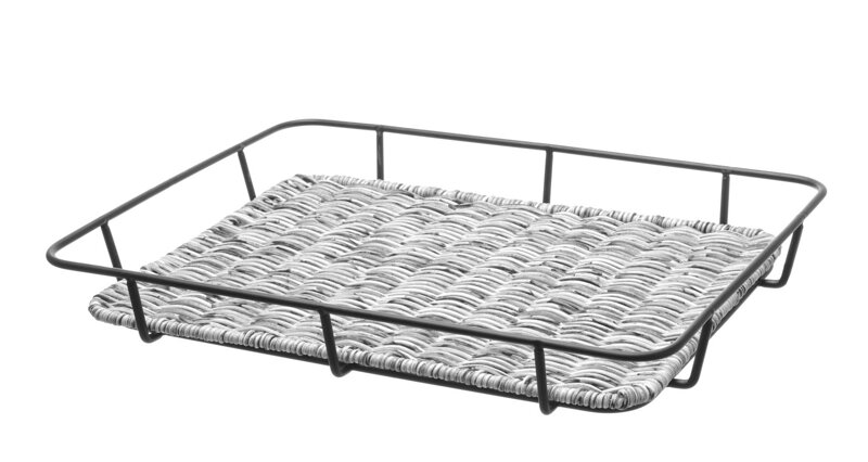 Kôš na chlieb s oceľovým rámom, HENDI, Svetlošedá, 400x300x(H)50mm