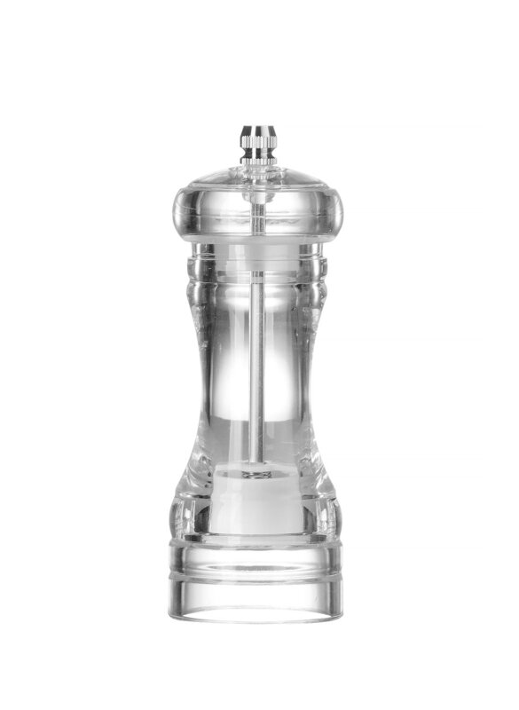 Akrylový mlynček na soľ, HENDI, Priehľadná, ⌀50x(H)140mm Akrylový mlynček na soľ, HENDI, Priehľadná, ⌀50x(H)140mm