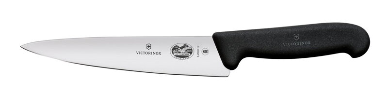 Kuchynský nôž, široká čepeľ, Victorinox, Čierna, (L)314mm