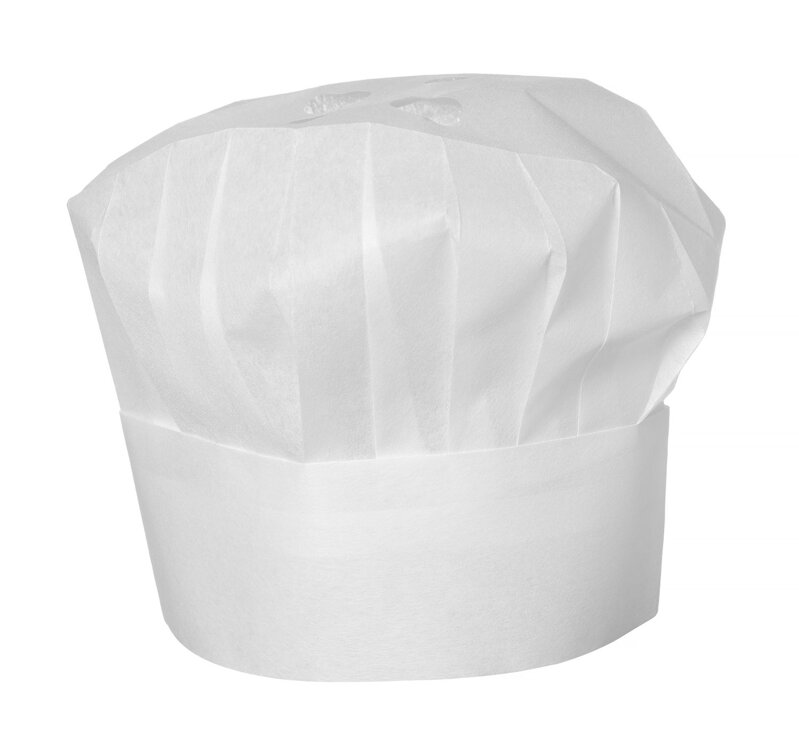 Kuchárska čiapka – súprava 10 ks, HENDI, Biela, 10 ks, ⌀300x(H)230mm