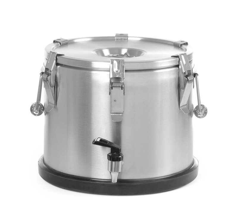 Izolačný prenosný termos – s kohútikom, HENDI, Profi Line, 15L, ⌀330x(H)280mm