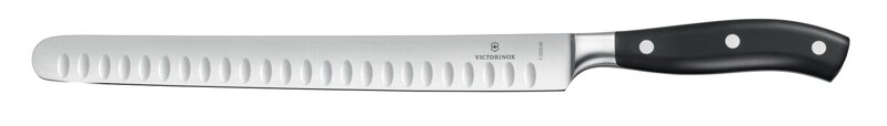 Kovaný plátkovací nôž s guľatou ocieľkou, Victorinox, Čierna, (L)395mm